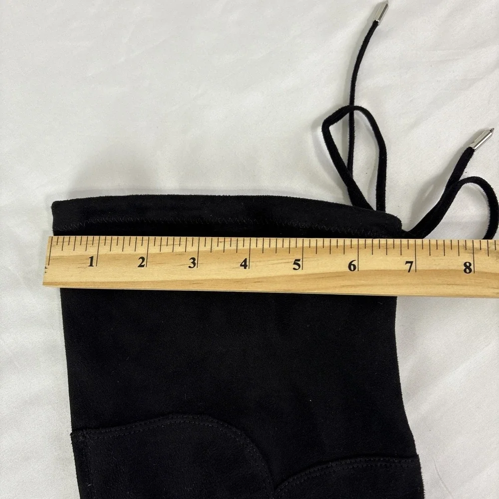 Marc Fisher Okun Over The Knee Black Faux Suede‎ Boots Size 7.5 M Preppy Western